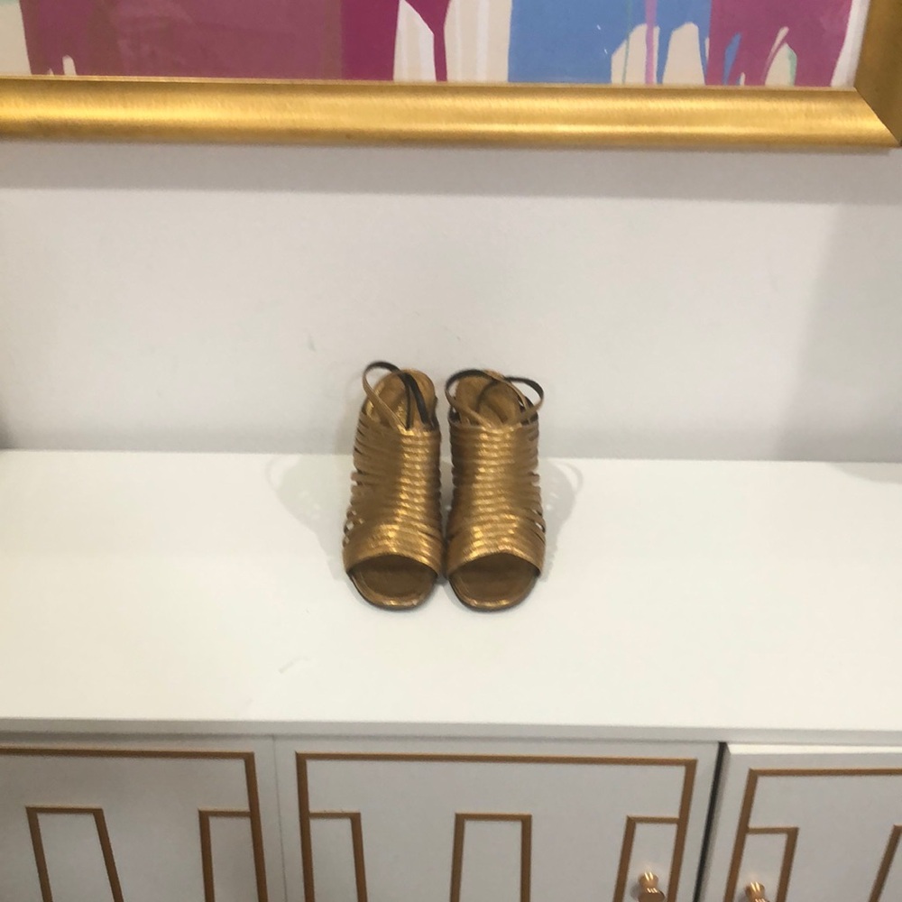 Gold Strappy Sandals